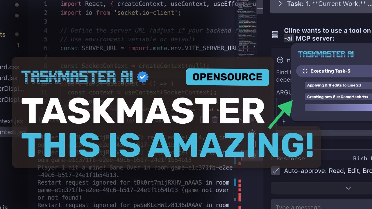 Taskmaster + Cline, RooCode, Windsurf & Cursor: 20X Lesser Errors & Better Workflow to do AI Coding!