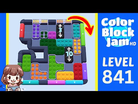 Color Block Jam Level 841 Solution Walkthrough