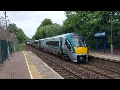 Irish Rail 22000 Class DMU 22137 passing Lambeg. 26/5/25