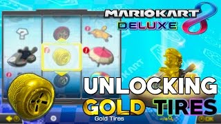 Mario Kart 8 Deluxe - Unlocking GOLD TIRES (Final Time Trial! "BIG BLUE" Time Trial)!
