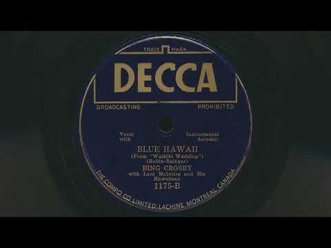 1937 BING CROSBY Blue Hawaii LANI McINTIRE - 78 RPM Record