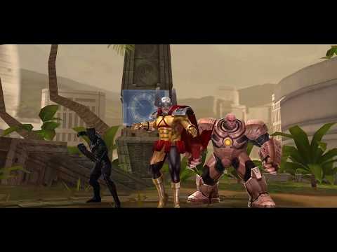 Anti-man Vs Black dwarf world boss [No strikers] - Marvel Future Fight