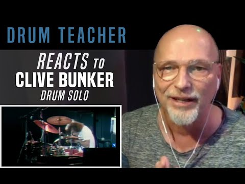 Drum Teacher Reacts to Clive Bunker - Drum Solo