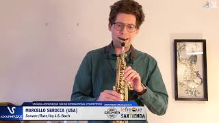 Marcelo SBROCCA plays Soante for flute by J.S. Bach #adolphesax
