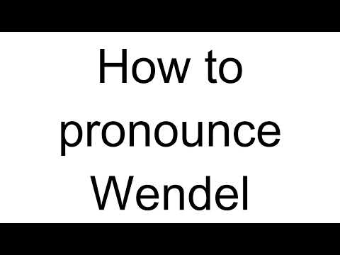 How to Pronounce Wendel (German)
