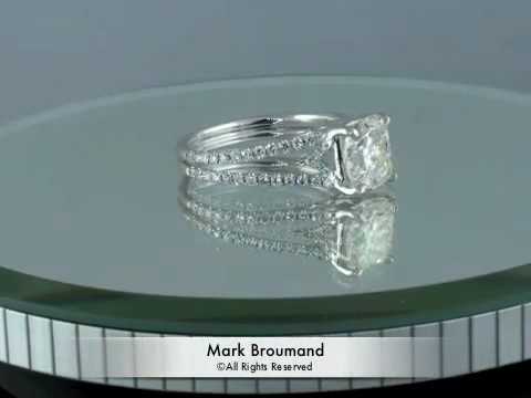 2.91ct Cushion Cut Diamond Engagement Anniversary Ring- Mark Broumand