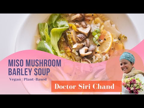 Miso Mushroom Barley Veggie Soup