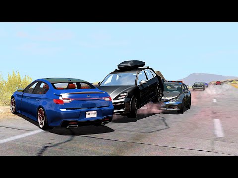 Highway Car Crashes #4 - BeamNG Drive