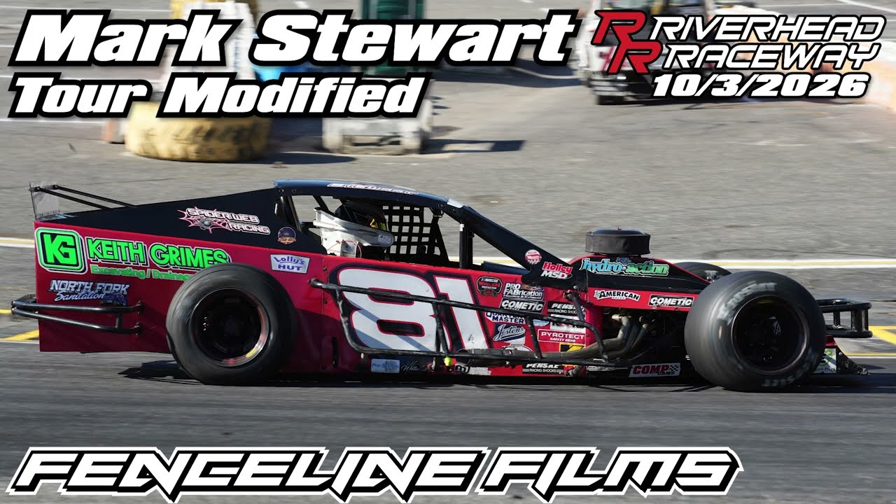 Mark Stewart Tour Modified Riverhead Raceway Baldwin Evans & Jarzombek 77 2026