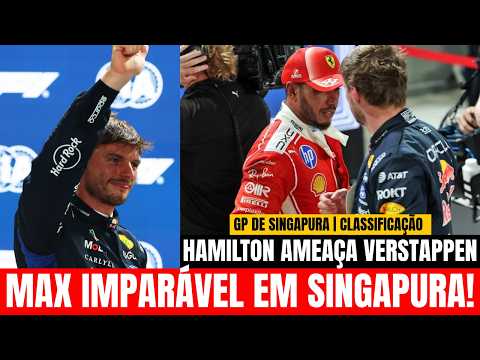 GP DE SINGAPURA: VERSTAPPEN É POLE, MAS HAMILTON PROMETE ATAQUE DUPLO DA FERRARI