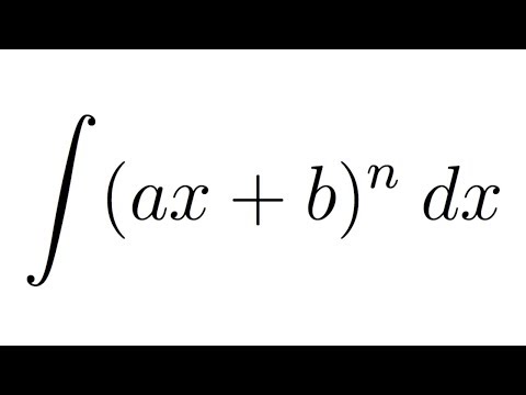 Integral of (ax+b)^n - Integrals ForYou
