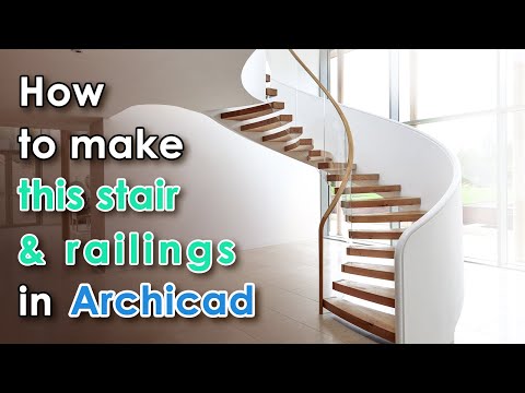 Archicad - How to create these stairs and railings [Tips and Tricks]