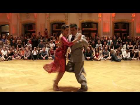  Roxana Suarez  and  Sebastian Achaval  are  dancing  to  the  tango  "  Pasional  "  by  Osvaldo Pugliese  at  TangoAmadeus  in  2015