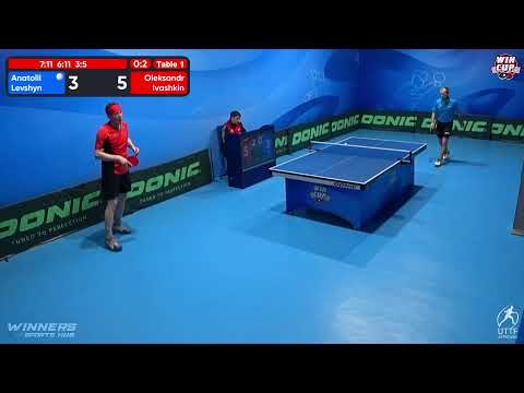 09:00 Anatolii Levshyn 0 - 3 Oleksandr Ivashkin West 1 WIN CUP 01.12.2022 | TABLE TENNIS WINCUP