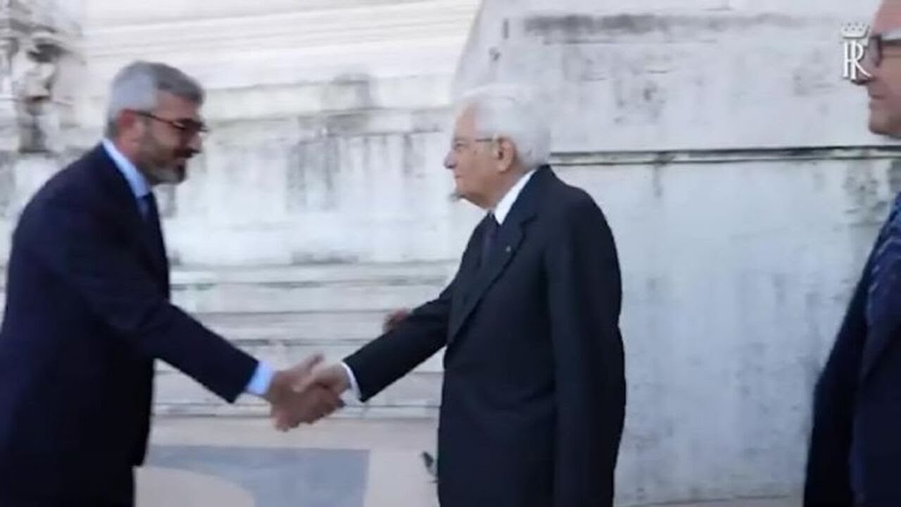 Il Presidente Mattarella visita la mostra 'Ferrovie d'Italia 1861-2025' al Vittoriano Roma