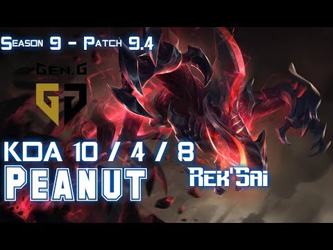 Gen Peanut REK'SAI vs ELISE Jungle - Patch 9.4 KR Ranked