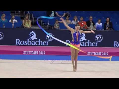 Elizabeth PETROSYAN (ARM) ribbon - 2015 Stuttgart worlds Qualifs