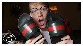 I GOT GUCCI SLIDES! (Unboxing + On Feet Review)