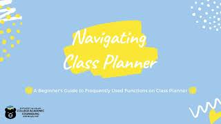 Navigating MyUCLA Class Planner