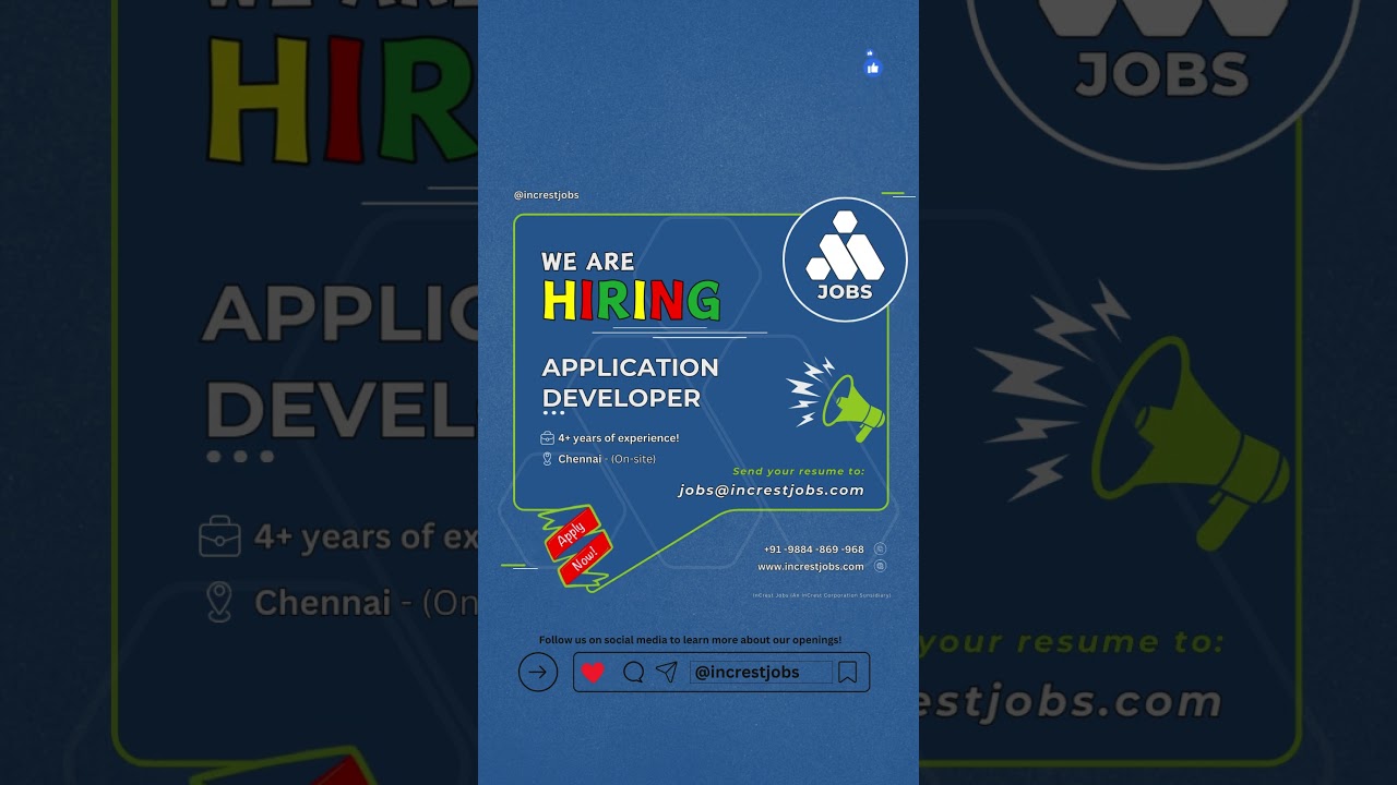 We are hiring an Application Developer