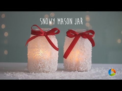DIY: Snowy Mason Jar | Holidays Craft | Mason Jar Christmas decor