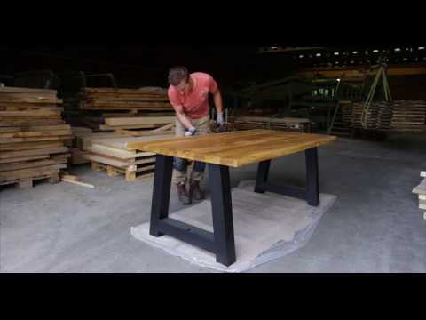 Massivholztisch einölen - www.steiger-moebel.de