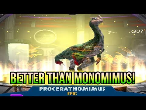 NEW EPIC PROCERATHOMIMUS BETTER THAN LEGENDARY MONOMIMUS? NEW HYBRID SHOWCASE!  Jurassic World Alive Video