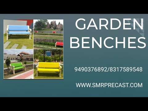 Cement Outdoor Garden Bench