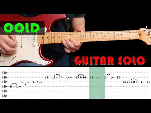 COLD - Guitar lesson - Guitar solo with tabs (fast & slow) - Chris Stapleton Video