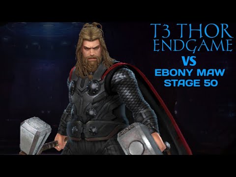 Marvel Future Fight - T3 Thor (Endgame) VS Ebony Maw Stage 50