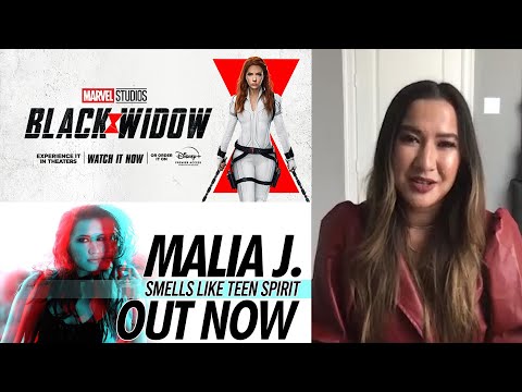 Malia J. Discuses her Nirvana Cover in Marvel's Black Widow Movie & More