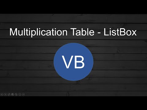 Visual Basic Multiplication Table Listbox