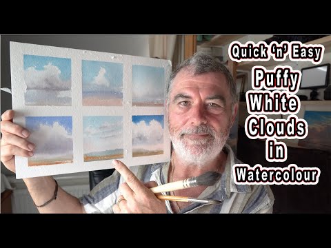 Quick 'n' Easy - Puffy White Clouds in Watercolours. Enjoy and have a go yourselves.