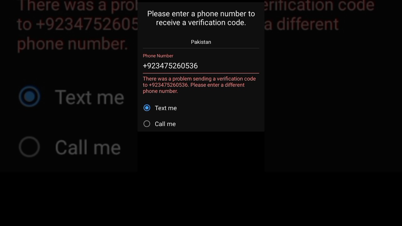 Verification problem | Account problem