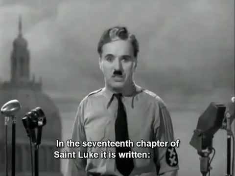 "The Great Dictator" speech by Charlie Chaplin (English Subtitles)