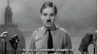 &quot;The Great Dictator&quot; speech by Charlie Chaplin (English Subtitles)