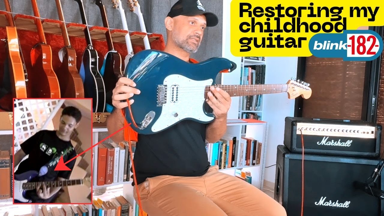 Restoring My Childhood Squier into a Tom DeLonge Signature Strat