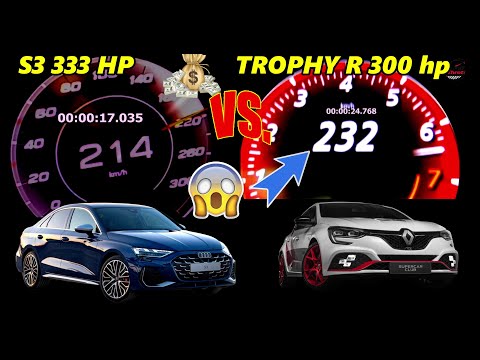 Audi S3 Sportback 333 HP vs Renault Megane RS Trophy R – DRAG RACE & E-Commerce Insights |0-270 KM/H