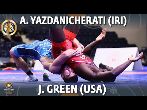 GOLD FS - 70 kg: J. GREEN (USA) v. A. YAZDANICHERA (IRI)