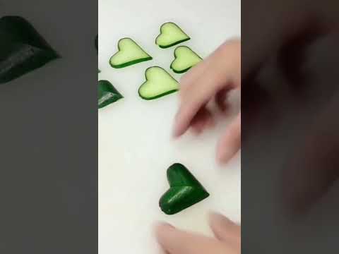 Cucumber Love Design 🥒❤️ | Romantic Food Art in 30s #Shorts