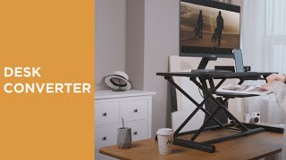 Compact Surface Two-tier Gas Spring Sit-Stand Desk Converter-DWS33 Series