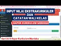 CARA INPUT NILAI EKSKUL DAN CATATAN WALI KELAS ERAPOR KURIKULUM MERDEKA