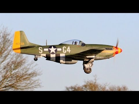 WW2 RC 1/4.3 SCALE CARF P-51D MUSTANG - 100" W/SPAN - 3W 75cc PETROL - DEANO DISPLAY - 2018