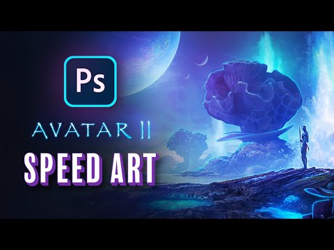 Exploring Pandora in Photoshop - Avatar II Speed Art