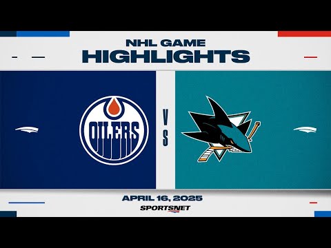NHL Highlights | Oilers vs. Sharks - April 16, 2025