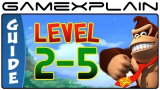 Donkey Kong Country Returns 3D: Stormy Shore 2-5 (Puzzle Pieces, KONG Letters Guide, Walkthrough)