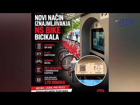 Једноставније изнајмљивање бицикала путем QR кода у Новом Саду (Дунав ТВ, 24. 9. 2026.)