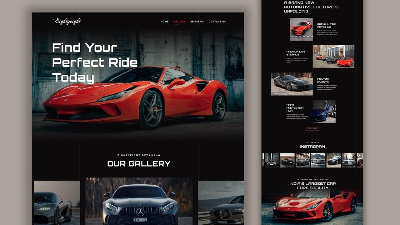 Rent a Car Website Design Using HTML, CSS & JavaScript with Bootstrap | Free Source Code