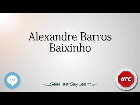 Alexandre Barros   UFC Fighter's Nicknames 🔊