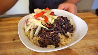 Authentic Cuban Black Beans and Rice - healthy recipe channel